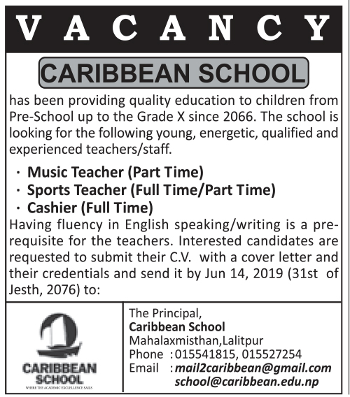 Music Sports Teacher Cashier At Kathmandu